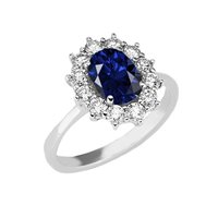Anello Gazzola Gioielli Donna in Oro bianco Zaffiro 1.5 Ct AN-1433-8-1-10-Z-OV-T-F-VS - AN-1433-8-1-12-Z-OV-T-G-SI-1.94